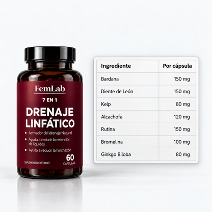 FemLab® -  Drena la Hinchazón del Rostro, Abdomen, Piernas y Brazos
